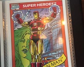 Whole set of Marvel superhero & super villain cards-some rare