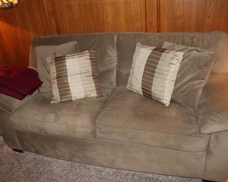 Sleeper sofa and sofa, two pieces. 