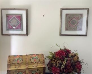 Painted Chest and Faux Arrangement