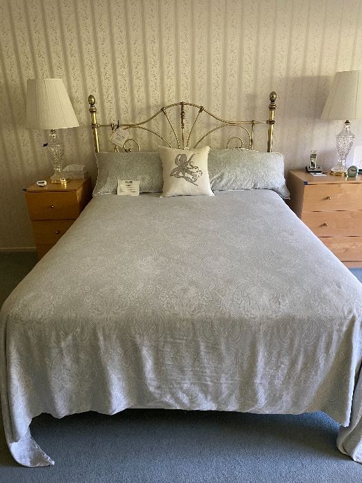 Bed with headboard, pillows, mattress, all included.............Picture 1 of 3