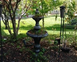 Fountain used as planter
