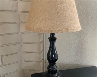 lot 4- petite small black lamp $15 