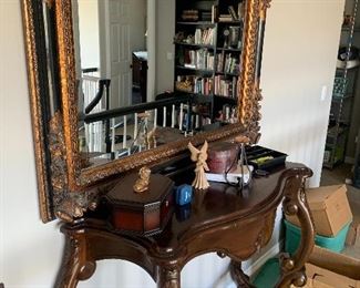 Hall table and mirror