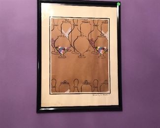 Framed lithograph