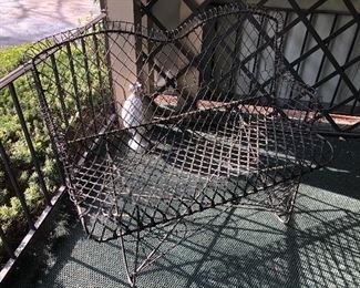 metal loveseat - has matching armchairs - 2