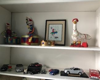 Model cars, and ceramic and wooden toys