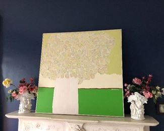 large acrylic and porcelain vases