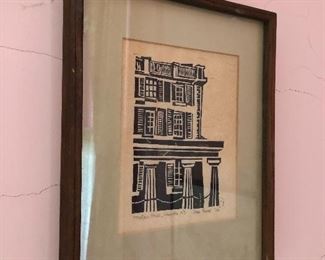 framed, signed, numbered print