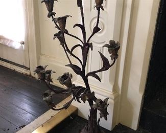 Iron candle holder