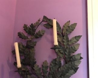 Copper candle wreath - 2 available 