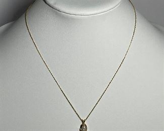 14k pearl necklace - chain around 18 inches in length - price 150 
