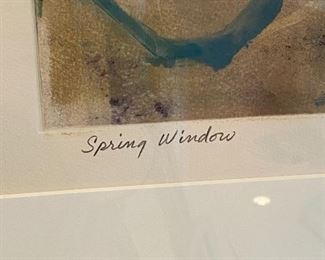Artwork "Spring Window" by Joe Ramiro Garcia - 20x18 matted 32x30 