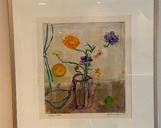 Artwork "Spring Window" by Joe Ramiro Garcia - 20x18 matted 32x30 