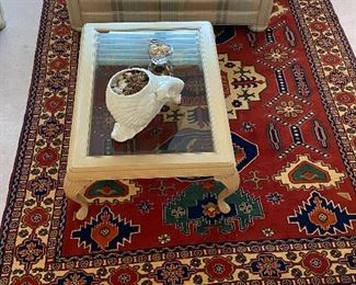 Turkmen Geometric Handmade Wool Rug  by Private Collection, 9'7" x 7'
