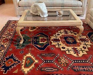 Turkish Geometric Handmade Wool Rug,  Lee Industries Furniture , Richard Honquest 