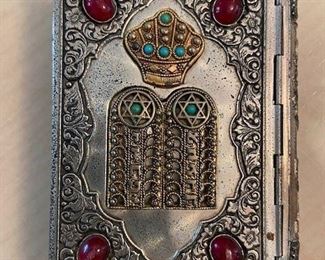 Siddur Avodat Israel English Translation 1969 vintage torah metal cover with jewels