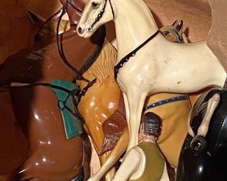 Vintage Hartland Plastic Horses and figures