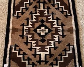Mexican handmade rug brown