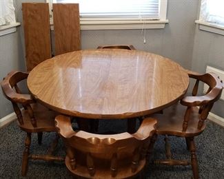 Vintage Dinette Set with 2 leaves.
Available for pre-sale. 
For more information, please contact us at ContactMVP@MooreValuePros.com 

