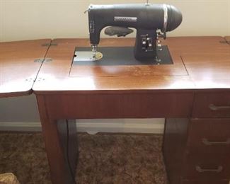 Vintage Sewing Table & Kenmore Imperial Sewing Machine 