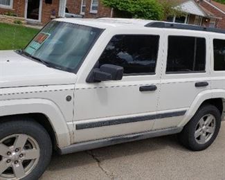 2006 Jeep 4x4 
V8
136K Miles
Asking 6K
Offers at asking price gets priority 

Available for showings after 1:30pm on 5/16