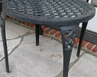 Outdoor metal table
