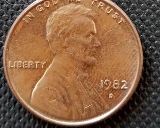 1982 Penny Front