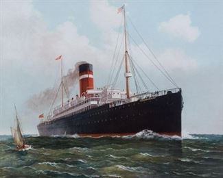 White Star Line Steamship Ocean Liner Print