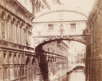 Carlo Naya Albumen Photo Venice Canal Ponte dei Sospiri