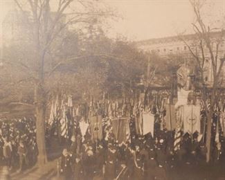 1909 Albumen Photograph Battery Park NYC Assembly