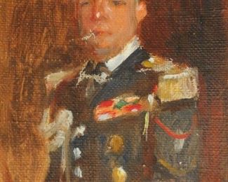 Nikolai Becker Oil Painting Miniature Military Portrait