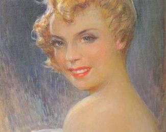 Nikolai Becker Oil Painting Lg Portrait Beautiful Woman