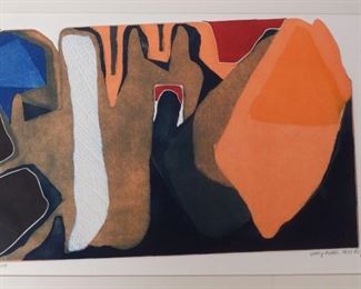 Stacy Pearl NYC Signed Abstract AP Print 1977