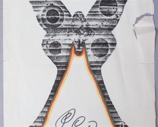 Cenek Prazak Signed Moth Print w Dedication, PF 1978