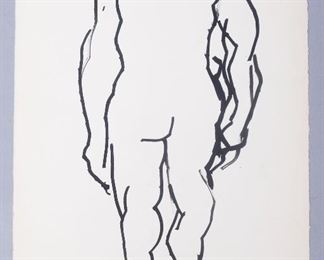 Adolf Benca Double Sided Signed Print Nude 1959