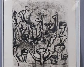 Adolf Benca Signed Abstract Print 1981 1/1