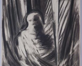 Jozef Jankovic Charcoal Drawing Opaque Figure