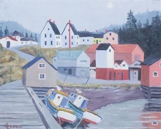 Digby Neck Nova Scotia Painting Trout Cove L. Green