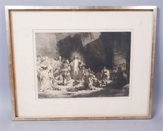 Rembrandt 100 Guilder Print Christ Healing the Sick