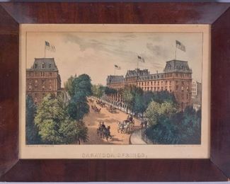 Currier Ives Saratoga Springs NY Broadway HC Print