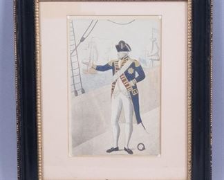 19c HC Print British Admiral Duncan Hero of Camperdown