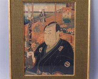 19c Utagawa Toyokuni Kabuki Actor Japanese Woodblock