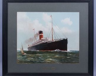 White Star Line Oceanic Steamship Ocean Liner Print