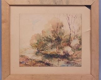HN Hooven Orig Watercolor Painting October Day