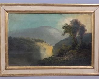 E20c Mountain River Landscape Painting