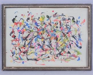 Signed Original Abstract Expressionist Painting E Rand?