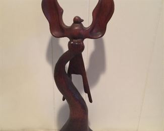 Wood carved 20" bird