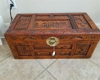 Hand Carved Trunk