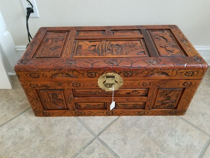 Hand Carved Trunk