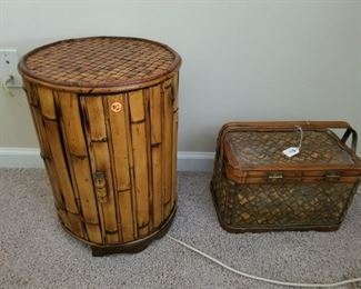 Storage Table and Decorative Basket